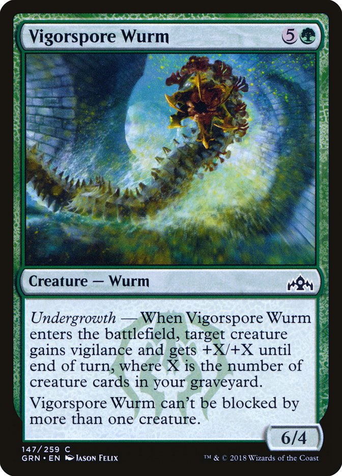 Vigorspore Wurm [Guilds of Ravnica] [Foil]