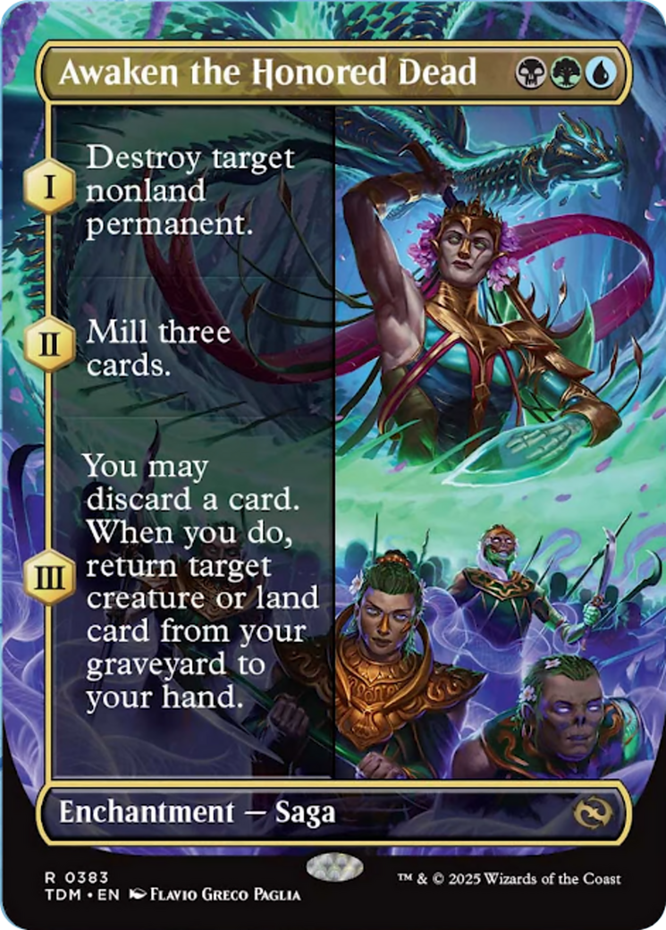Awaken the Honored Dead (Borderless) [Tarkir: Dragonstorm] [Foil]