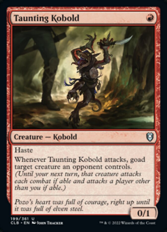 Taunting Kobold [Commander Legends: Battle for Baldur's Gate] [Foil]