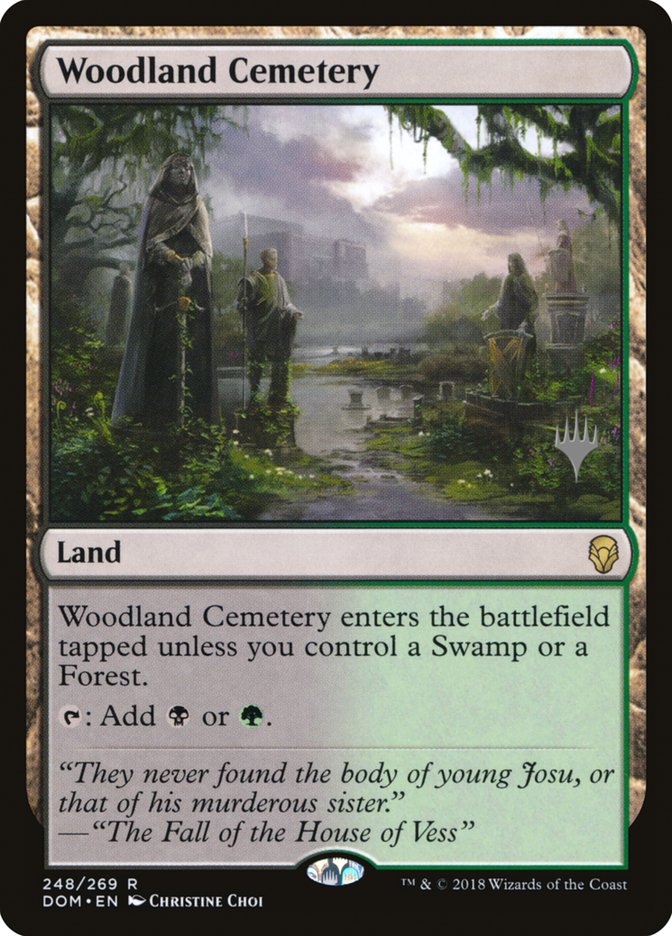 Woodland Cemetery (Promo Pack) [Dominaria Promos] [Foil]