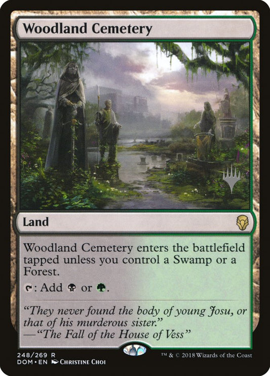 Woodland Cemetery (Promo Pack) [Dominaria Promos] [Foil]