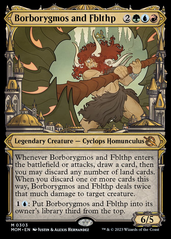 Borborygmos and Fblthp (Showcase Planar Booster Fun) [March of the Machine] [Foil]