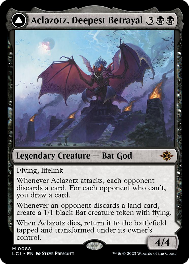 Aclazotz, Deepest Betrayal // Temple of the Dead [The Lost Caverns of Ixalan] [Foil]