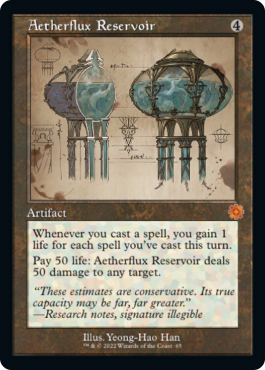 Aetherflux Reservoir (Retro Schematic) [The Brothers' War Retro Artifacts] [Foil]