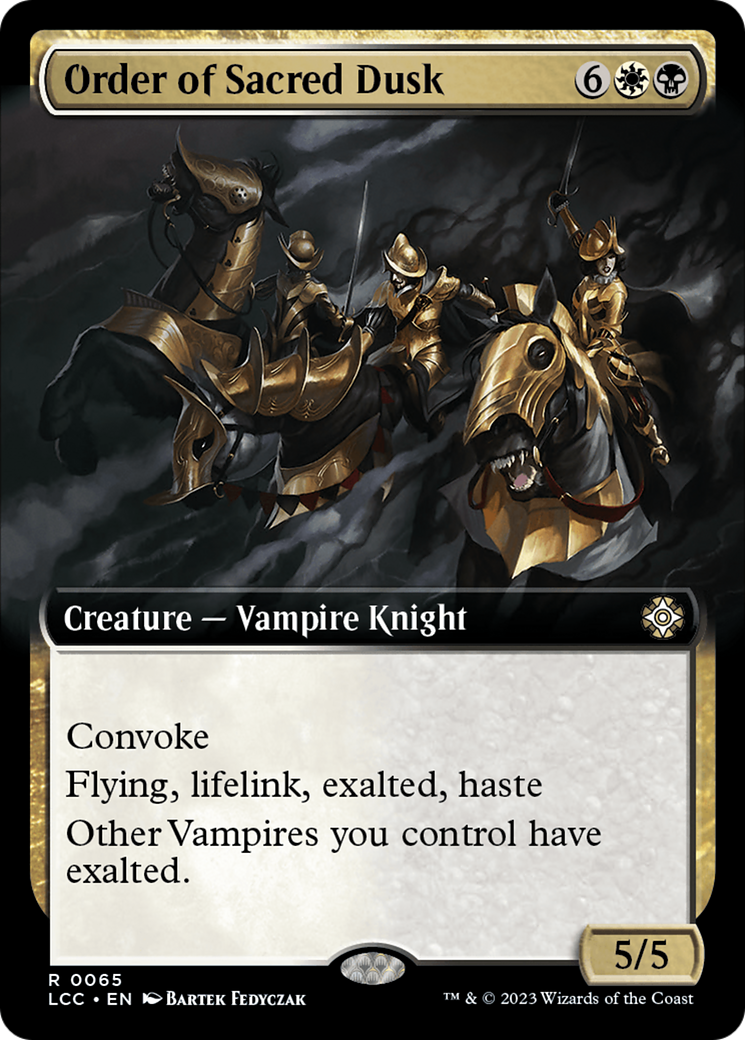 Order of Sacred Dusk (Extended Art) [The Lost Caverns of Ixalan Commander] [Foil]