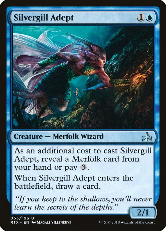 Silvergill Adept [Rivals of Ixalan] [Foil]