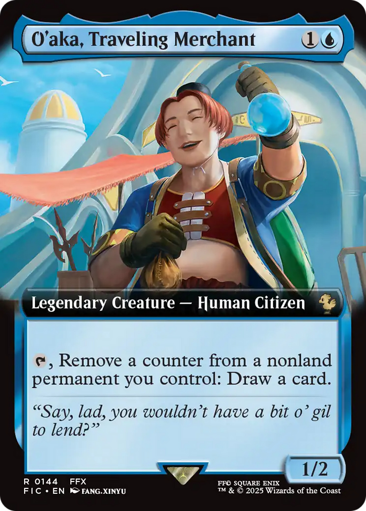 O'aka, Traveling Merchant (Extended Art) [FINAL FANTASY Commander] [Foil]