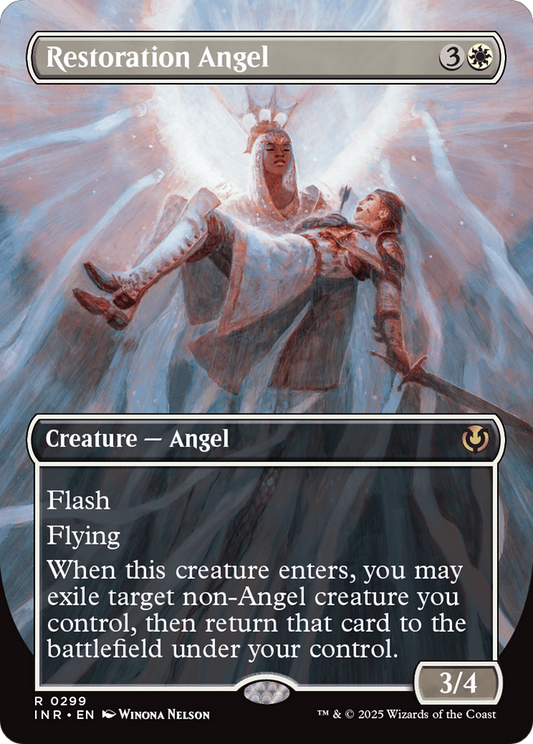 Restoration Angel (Borderless) [Innistrad Remastered] [Foil]