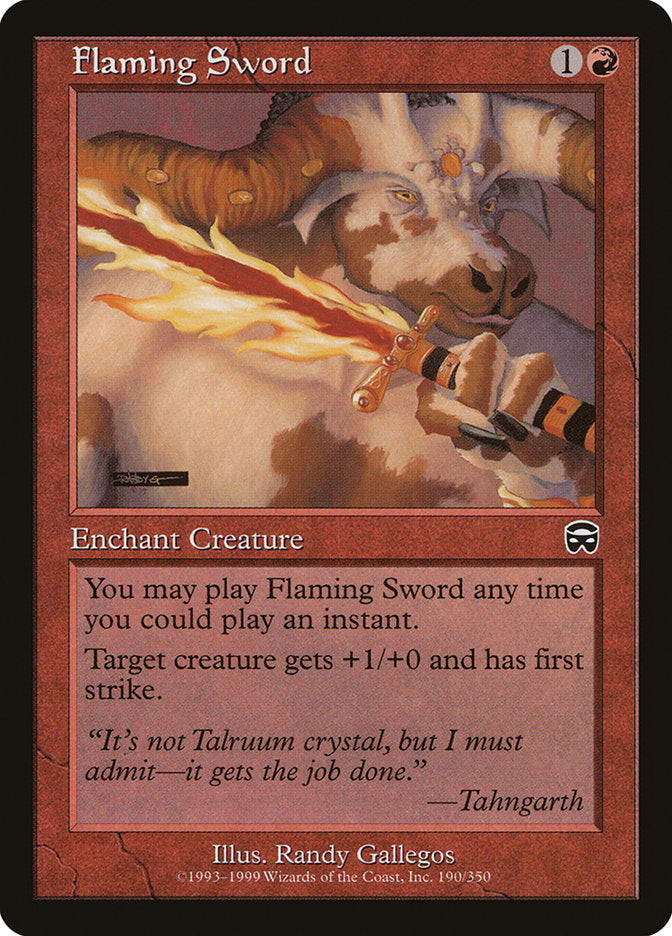 Flaming Sword [Mercadian Masques] [Foil]