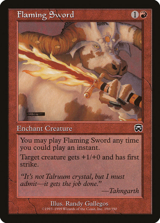 Flaming Sword [Mercadian Masques] [Foil]