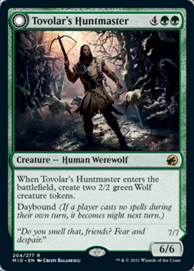 Tovolar's Huntmaster // Tovolar's Packleader [Innistrad: Midnight Hunt] [Foil]