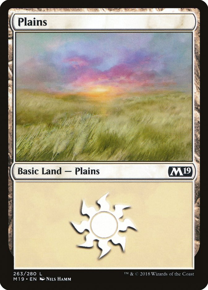 Plains (263) [Core Set 2019] [Foil]