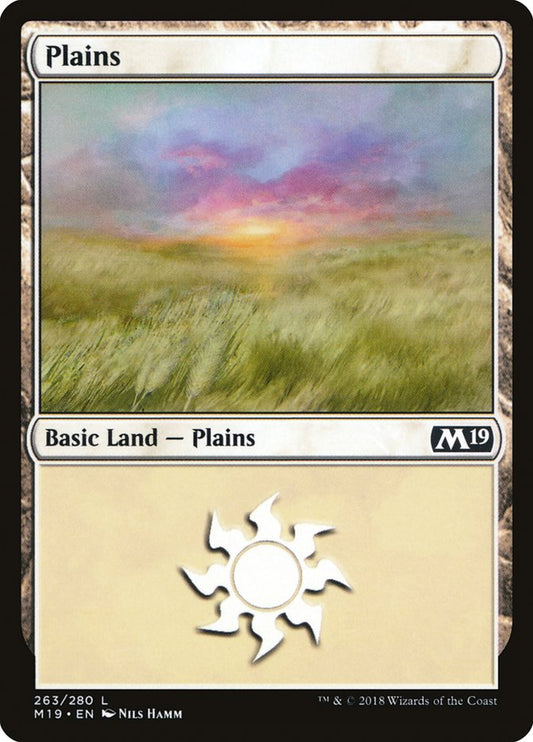 Plains (263) [Core Set 2019] [Foil]