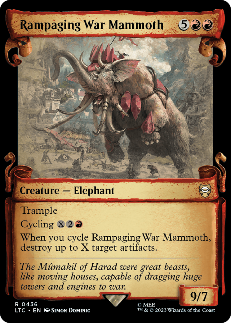 Rampaging War Mammoth [The Lord of the Rings: Tales of Middle-Earth Commander Showcase Scrolls] [Foil]
