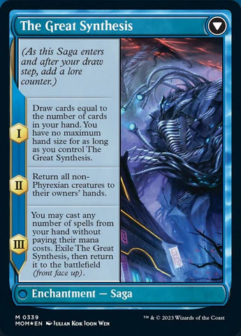 Jin-Gitaxias // The Great Synthesis (Borderless Alternate Art) [March of the Machine] [Foil]
