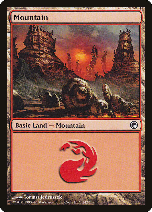 Mountain (242) [Scars of Mirrodin] [Foil]