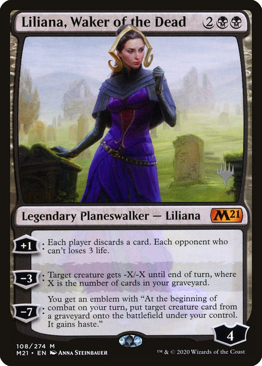 Liliana, Waker of the Dead (Promo Pack) [Core Set 2021 Promos] [Foil]