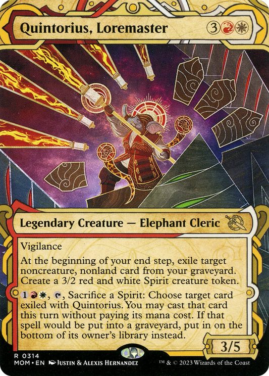 Quintorius, Loremaster (Showcase Planar Booster Fun) [March of the Machine] [Foil]