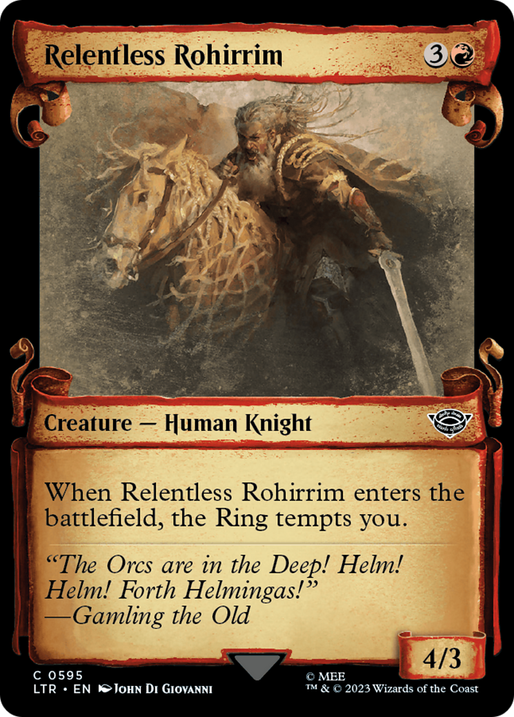 Relentless Rohirrim [The Lord of the Rings: Tales of Middle-Earth Showcase Scrolls] [Foil]