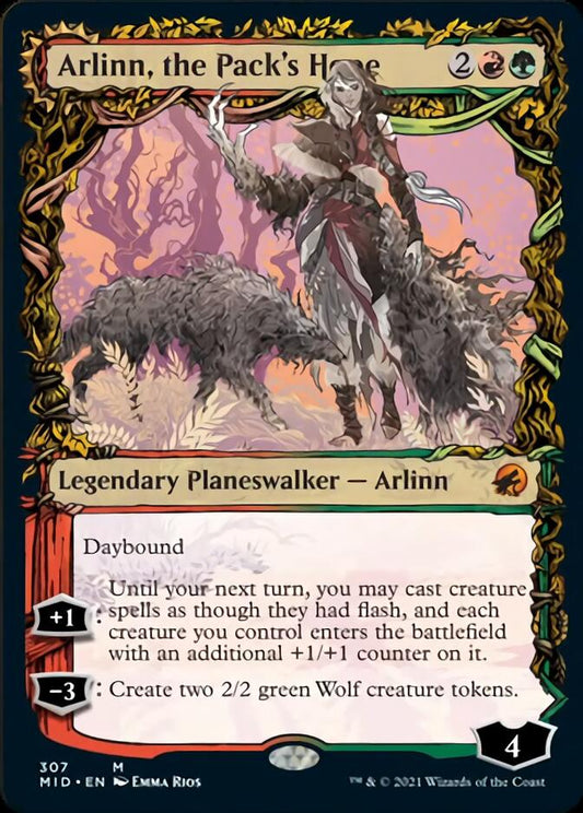 Arlinn, the Pack's Hope // Arlinn, the Moon's Fury (Showcase Equinox) [Innistrad: Midnight Hunt] [Foil]