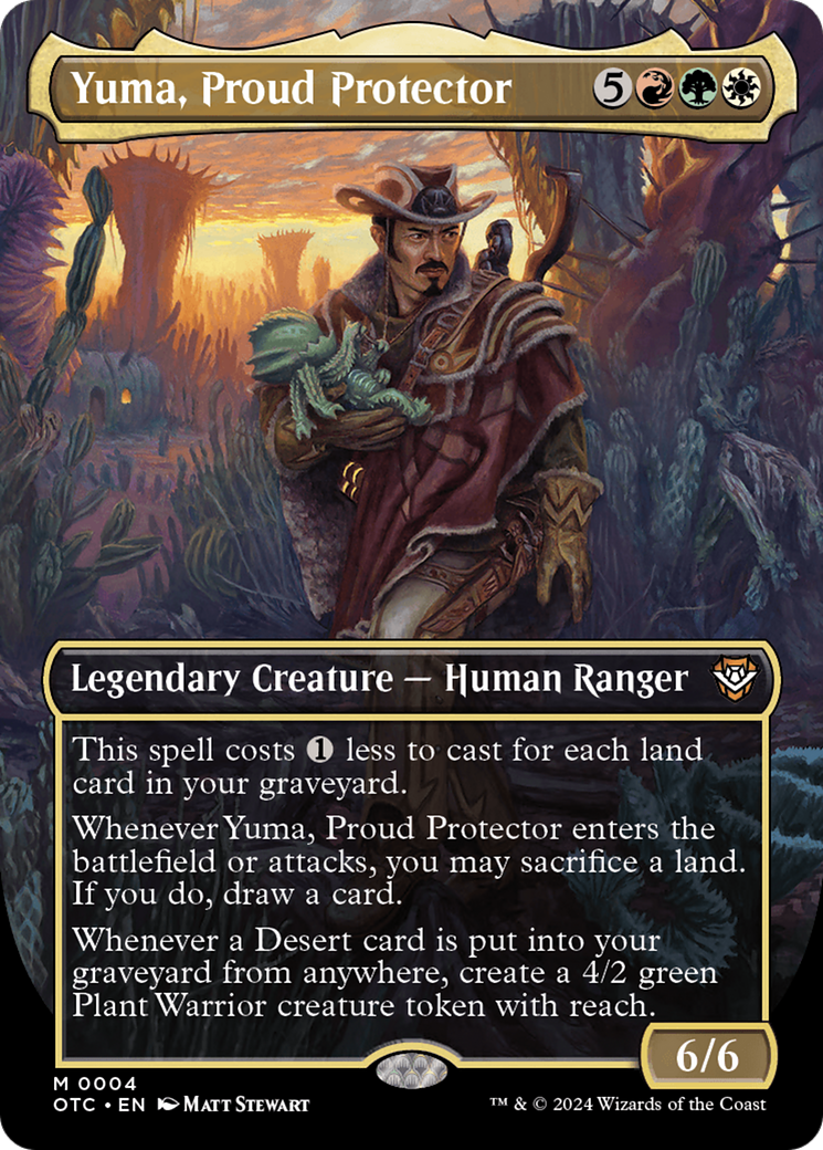 Yuma, Proud Protector (Borderless) [Outlaws of Thunder Junction Commander] [Foil]