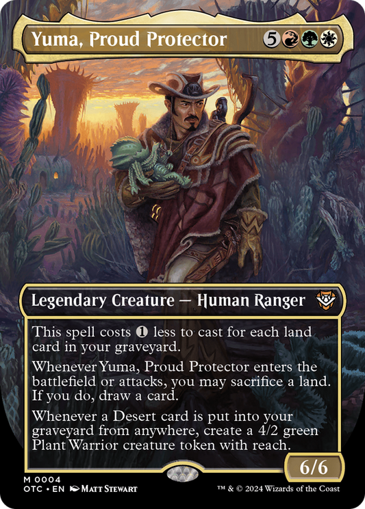 Yuma, Proud Protector (Borderless) [Outlaws of Thunder Junction Commander] [Foil]
