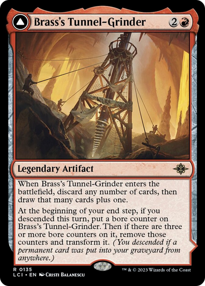 Brass's Tunnel-Grinder // Tecutlan, The Searing Rift [The Lost Caverns of Ixalan] [Foil]