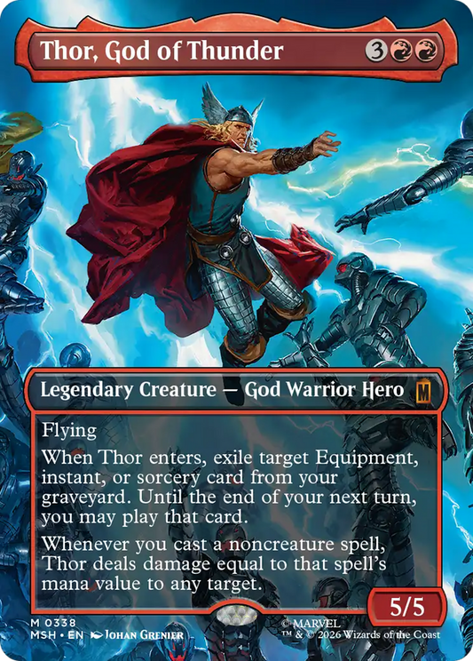 Thor, God of Thunder (Borderless) (0338) [Marvel Super Heroes]