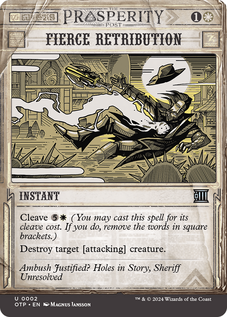 Fierce Retribution [Outlaws of Thunder Junction: Breaking News] [Foil]