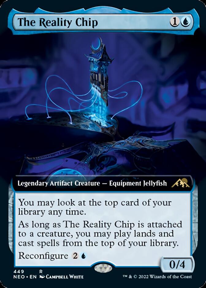 The Reality Chip (Extended Art) [Kamigawa: Neon Dynasty] [Foil]