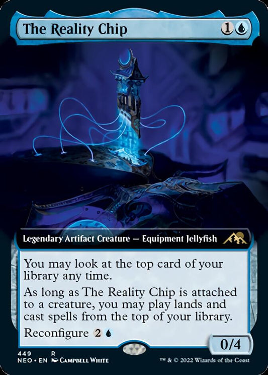 The Reality Chip (Extended Art) [Kamigawa: Neon Dynasty] [Foil]