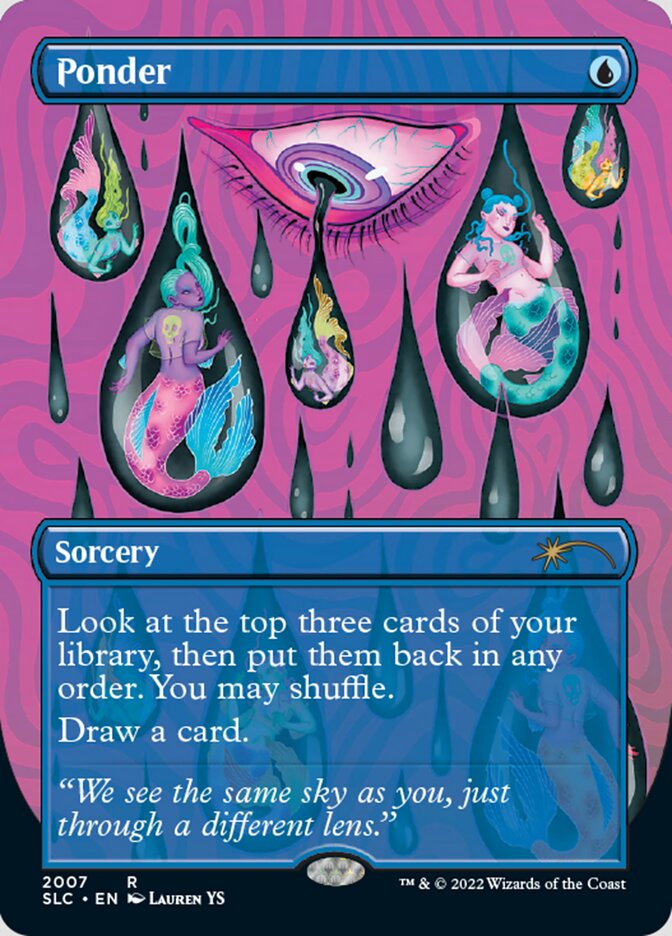 Ponder (Borderless) [Secret Lair Countdown Kit] [Foil]