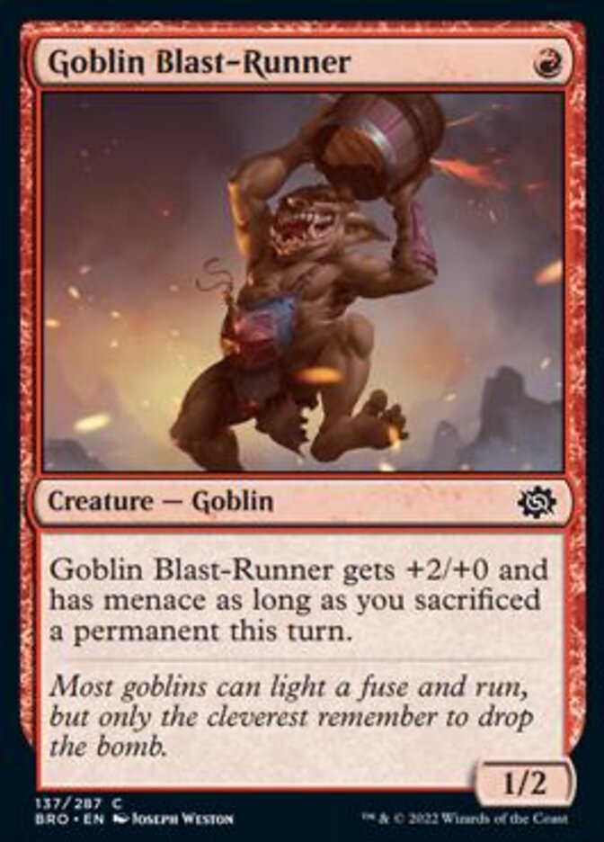 Goblin Blast-Runner [The Brothers' War] [Foil]