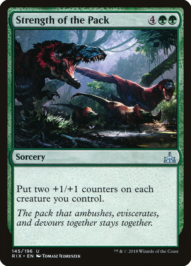 Strength of the Pack [Rivals of Ixalan] [Foil]