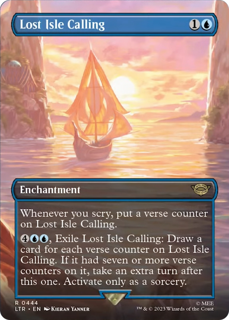 Lost Isle Calling (Borderless Alternate Art) [The Lord of the Rings: Tales of Middle-Earth] [Foil]