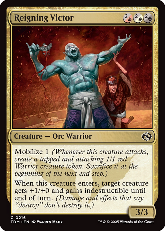 Reigning Victor [Tarkir: Dragonstorm] [Foil]