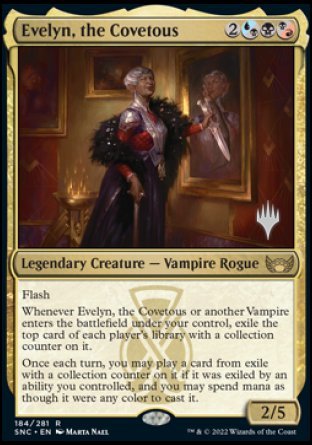 Evelyn, the Covetous (Promo Pack) [Streets of New Capenna Promos] [Foil]