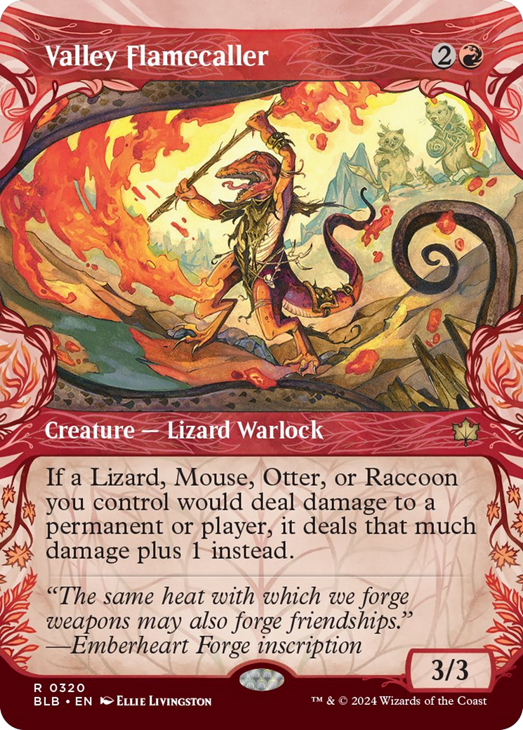 Valley Flamecaller (Showcase) [Bloomburrow] [Foil]