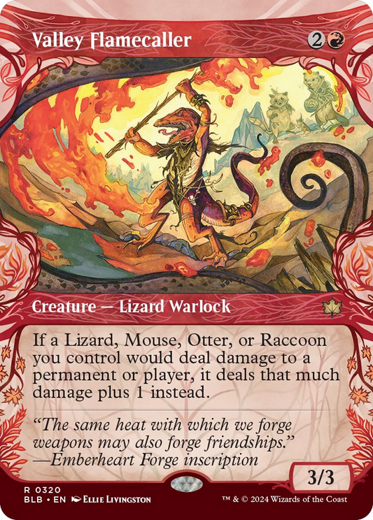 Valley Flamecaller (Showcase) [Bloomburrow] [Foil]