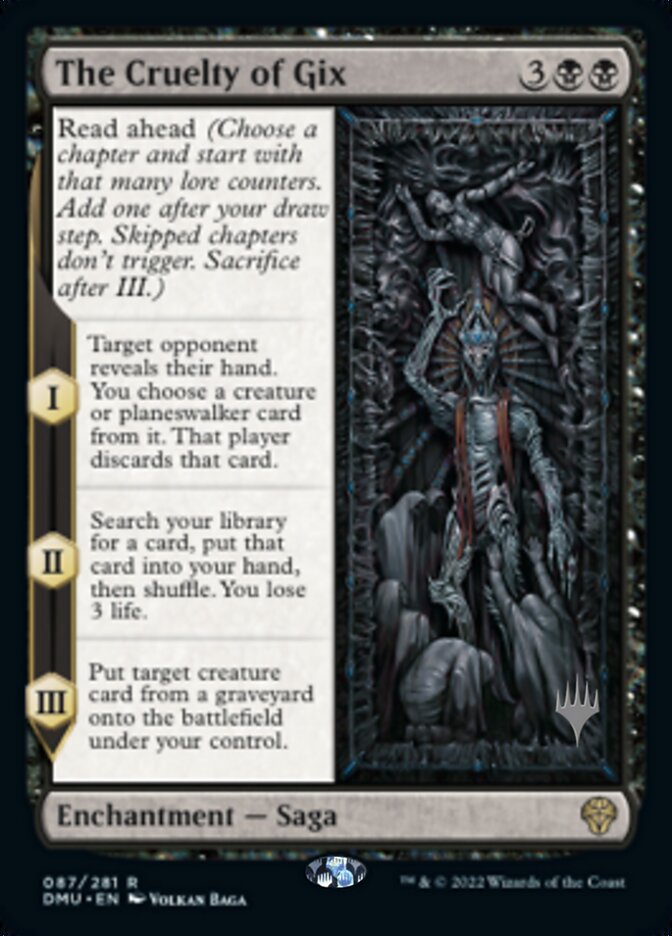 The Cruelty of Gix (Promo Pack) [Dominaria United Promos] [Foil]