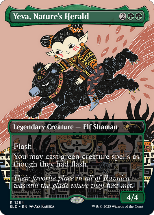 Yeva, Nature's Herald (Borderless) [Secret Lair Drop Series] [Foil]