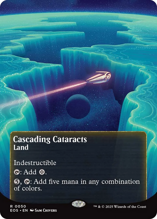 Cascading Cataracts (0050) (Borderless) [Edge of Eternities: Stellar Sights] [Foil]