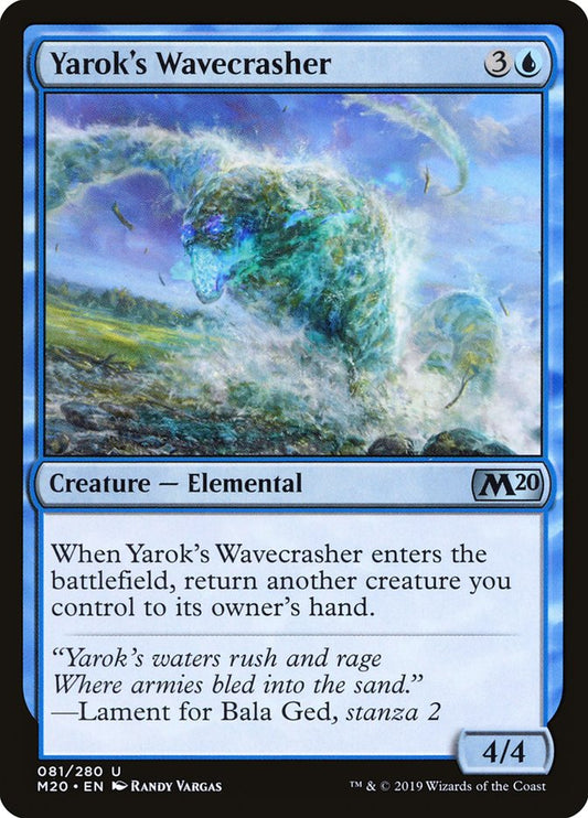 Yarok's Wavecrasher [Core Set 2020] [Foil]