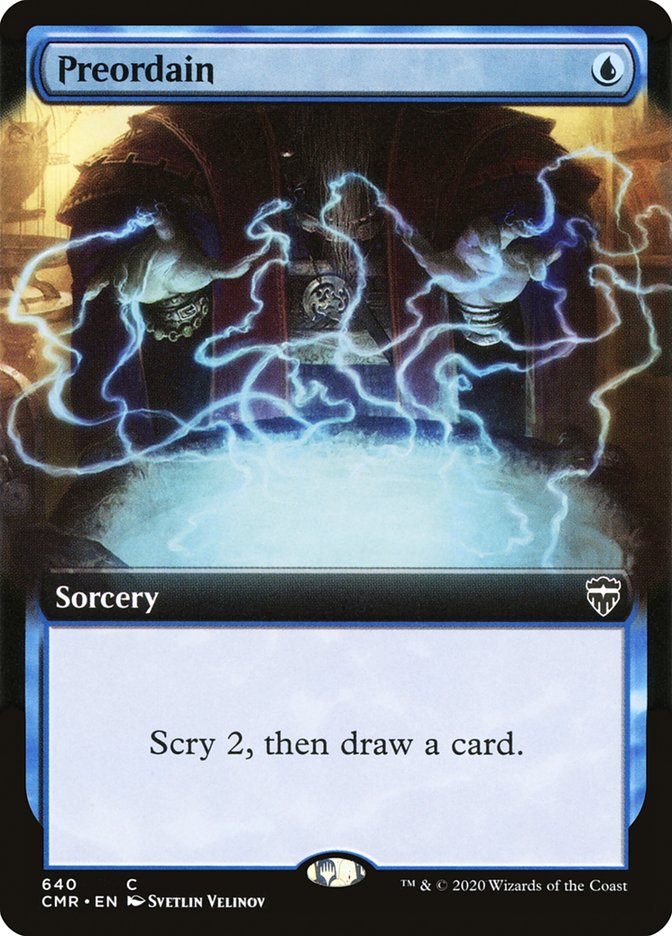 Preordain (Extended Art) [Commander Legends] [Foil]