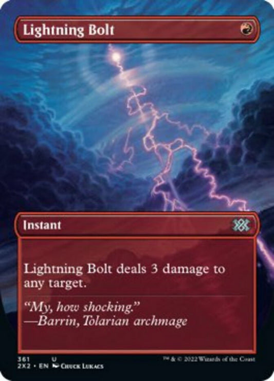 Lightning Bolt (Borderless Alternate Art) [Double Masters 2022] [Foil]