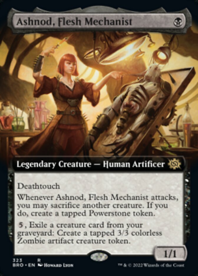 Ashnod, Flesh Mechanist (Extended Art) [The Brothers' War] [Foil]