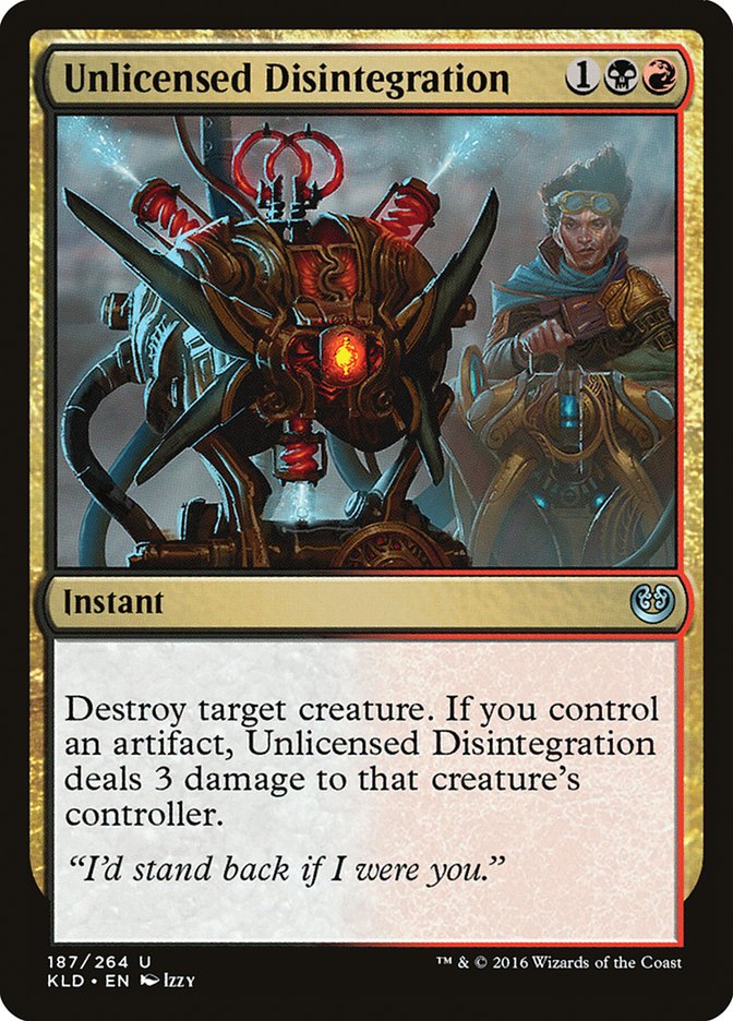 Unlicensed Disintegration [Kaladesh] [Foil]