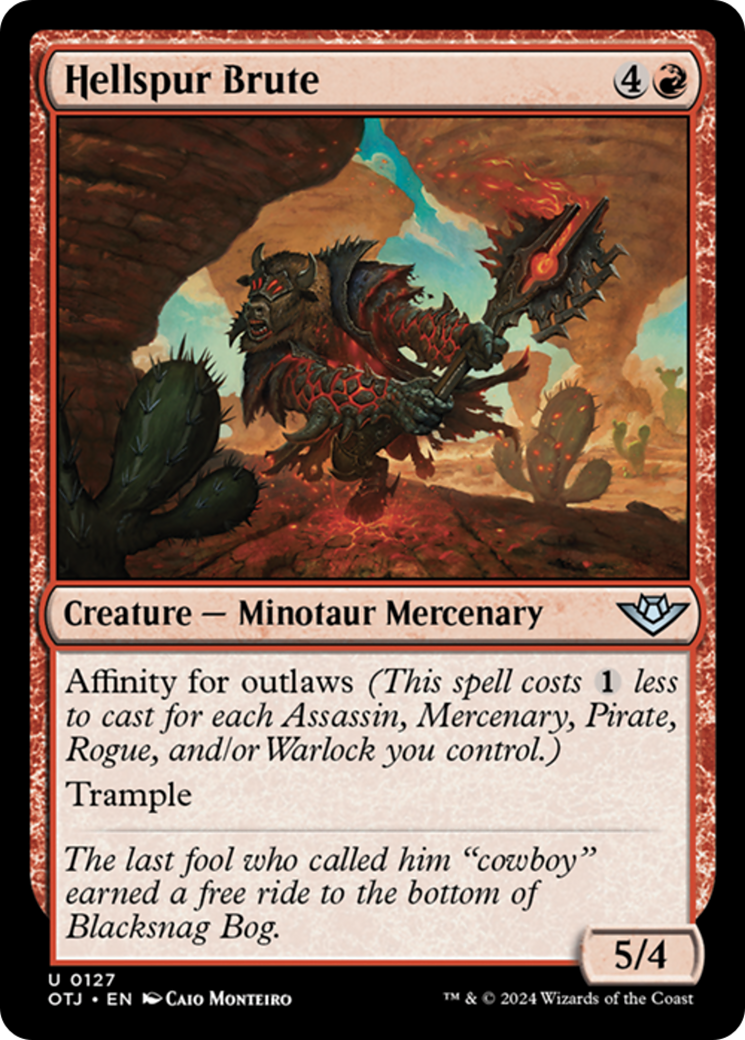 Hellspur Brute [Outlaws of Thunder Junction] [Foil]