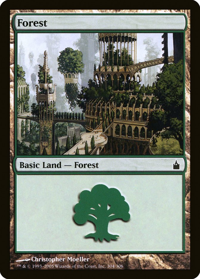 Forest (304) [Ravnica: City of Guilds] [Foil]