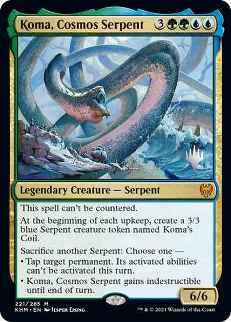 Koma, Cosmos Serpent (Promo Pack) [Kaldheim Promos] [Foil]